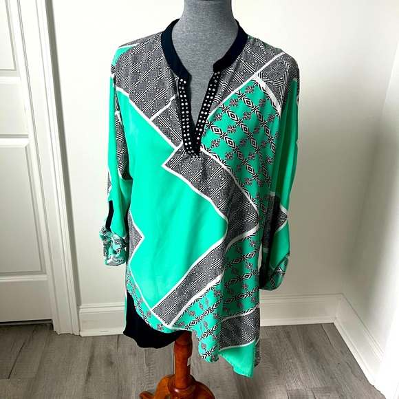 NWT Valerie Stevens XL Blouse - Picture 1 of 5
